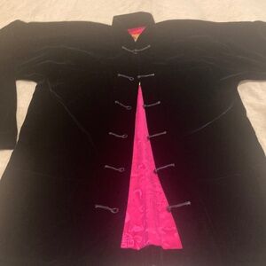 Shanghai Tang Midnight Blue Velvet jacket